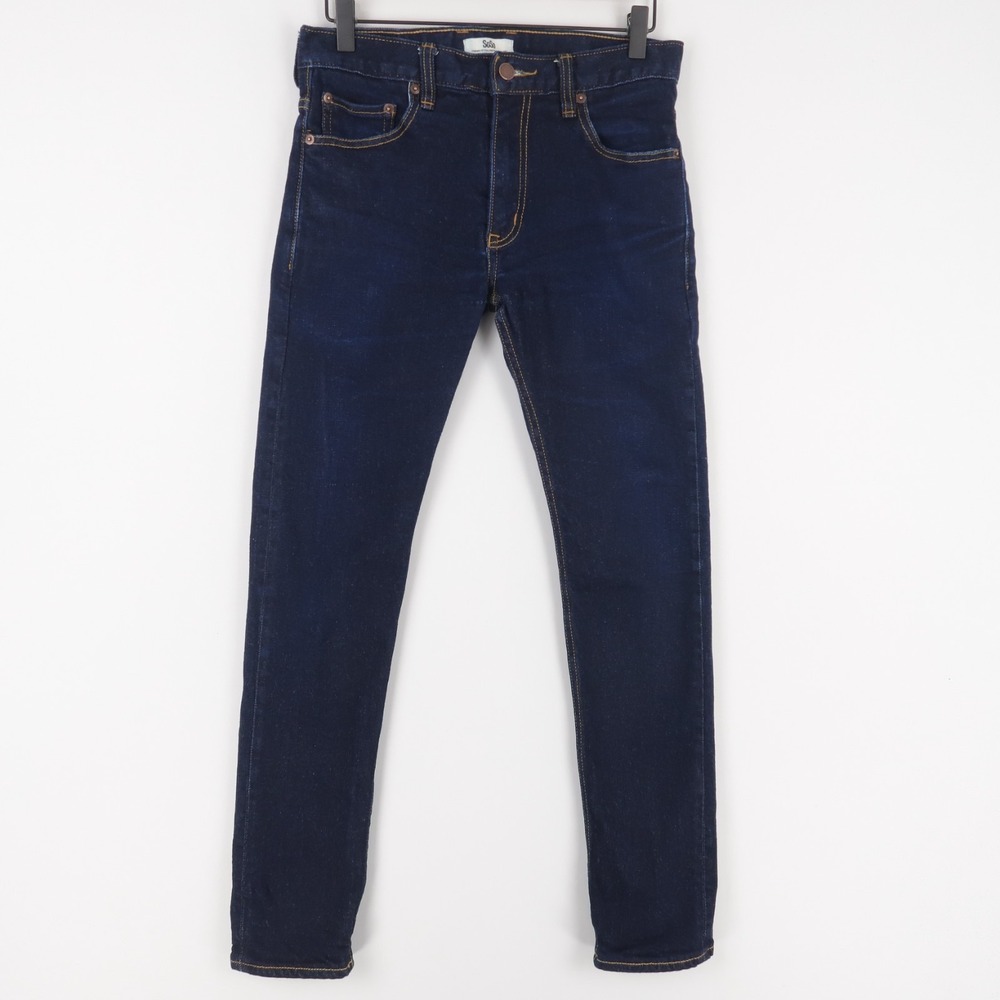 Soso Jeans Mens 31 Blue Selvedge Raw Denim Skinny Fit Custom Made Dark Wash